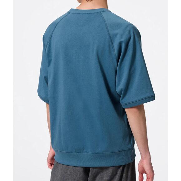 GU Uniqlo x Sesame Street Cookie Monster Half Sleeve Sweat Look T-shirt in Blue - Picture 3 of 10